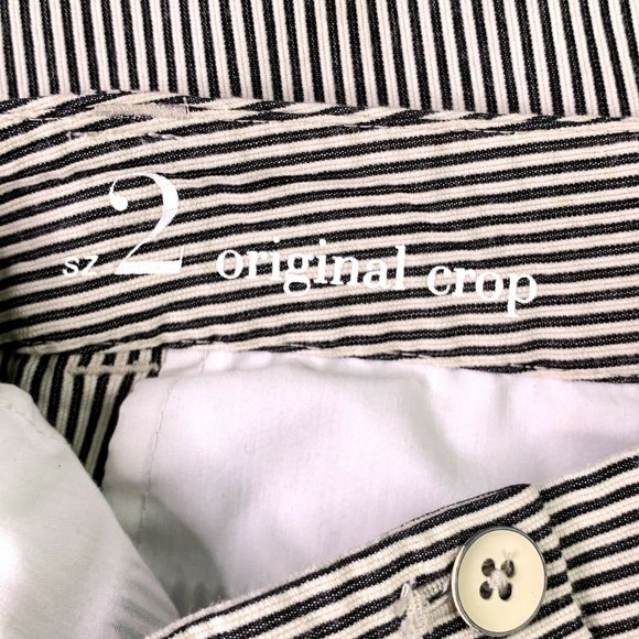 LOFT Original Crop Seersucker Striped Pants 2 - Picture 7 of 8